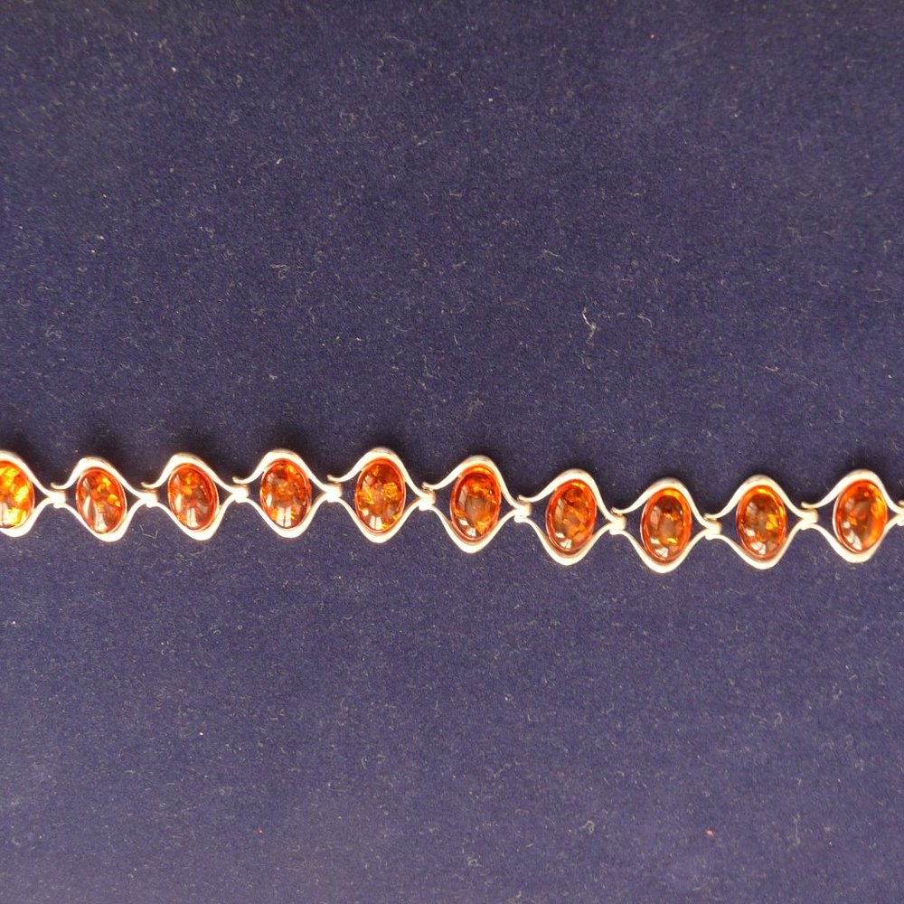 Baltic Amber & Sterling Silver bracelet